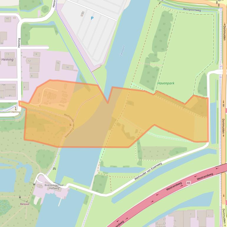 Kaart van postcodegebied 1047AW.