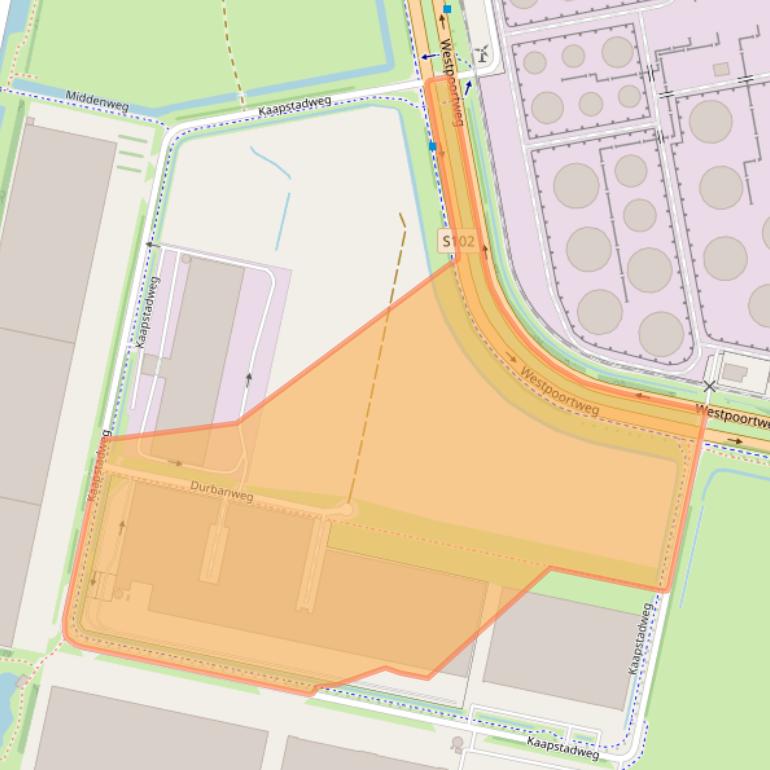 Kaart van postcodegebied 1047HD.