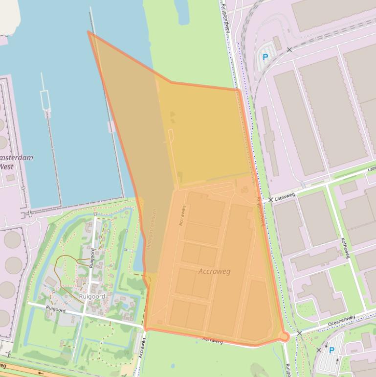 Kaart van postcodegebied 1047HJ.