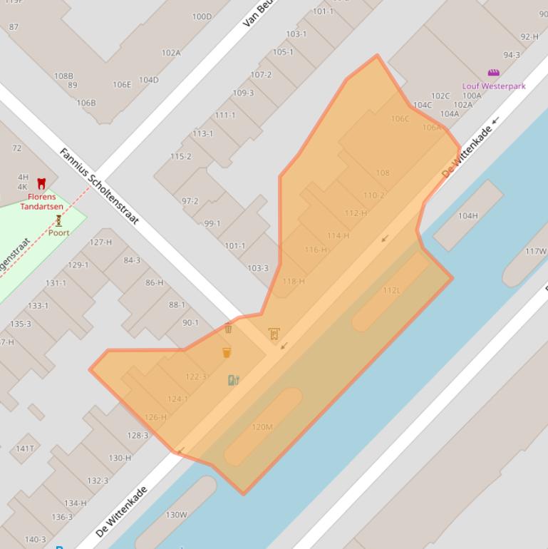 Kaart van postcodegebied 1051AL.