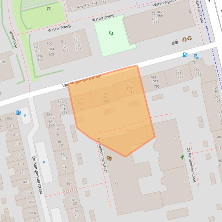 Kaart van postcodegebied 1051CC.