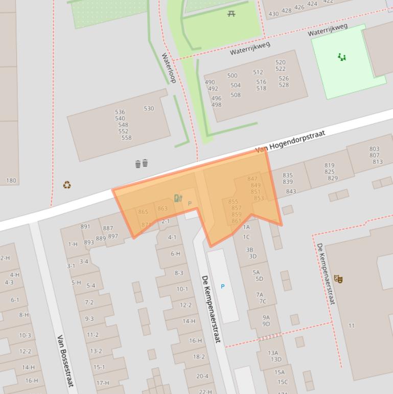 Kaart van postcodegebied 1051CD.