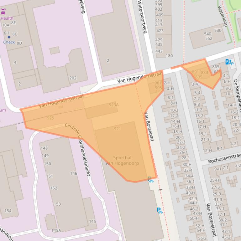 Kaart van postcodegebied 1051CE.