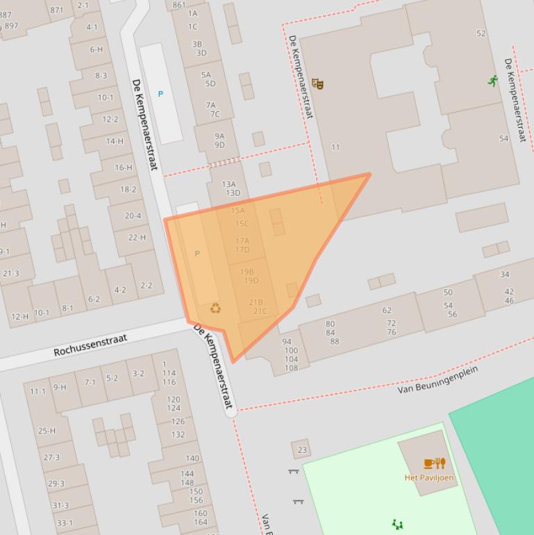 Kaart van postcodegebied 1051CK.