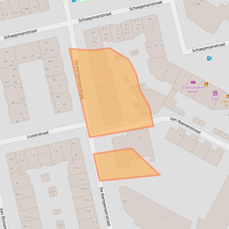 Kaart van postcodegebied 1051CM.