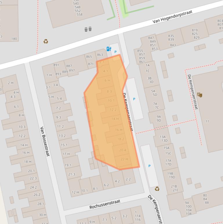 Kaart van postcodegebied 1051CN.