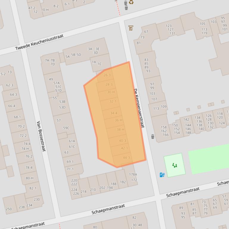 Kaart van postcodegebied 1051CP.