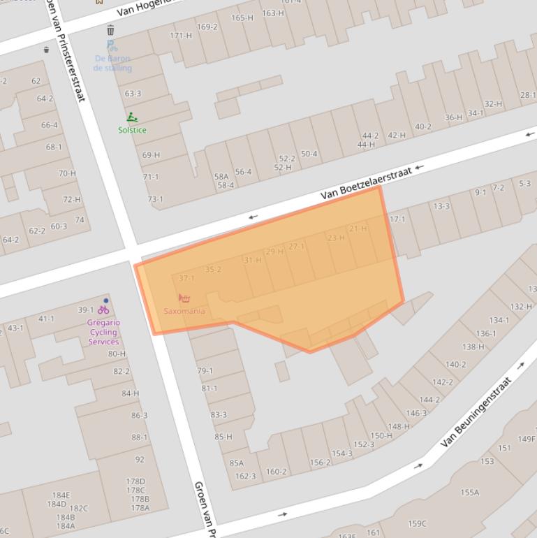 Kaart van postcodegebied 1051CT.