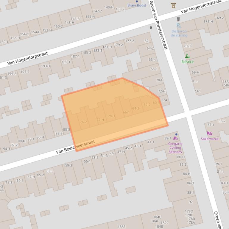 Kaart van postcodegebied 1051EB.