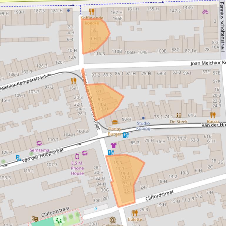 Kaart van postcodegebied 1051ED.
