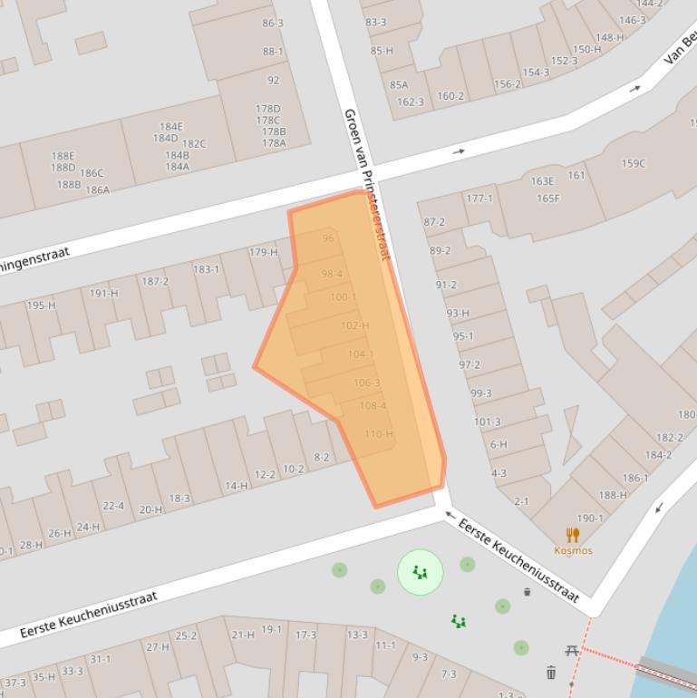 Kaart van postcodegebied 1051ER.