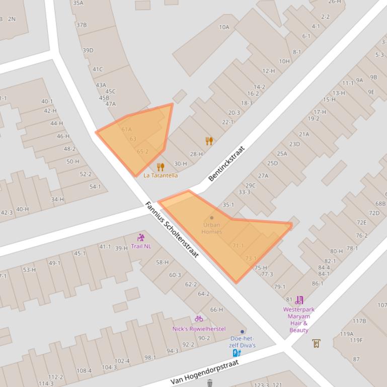 Kaart van postcodegebied 1051EV.