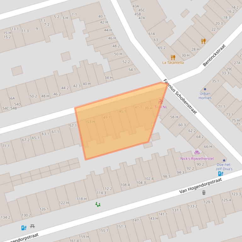 Kaart van postcodegebied 1051GE.