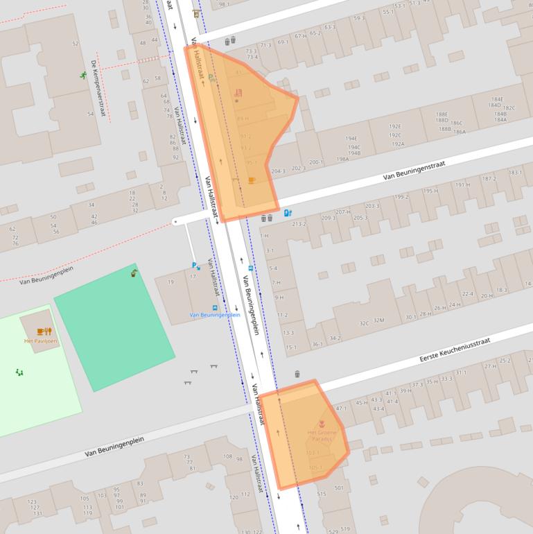 Kaart van postcodegebied 1051HA.