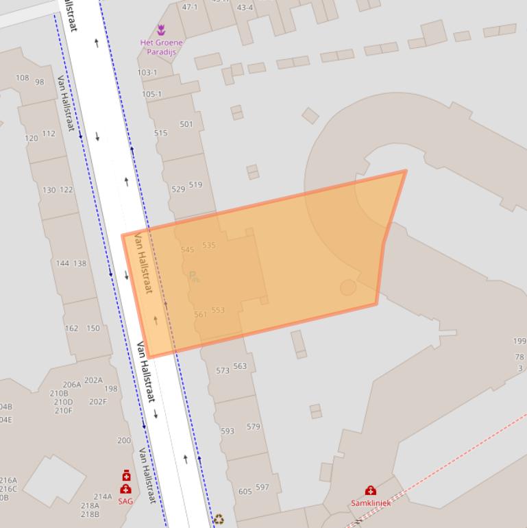 Kaart van postcodegebied 1051HC.