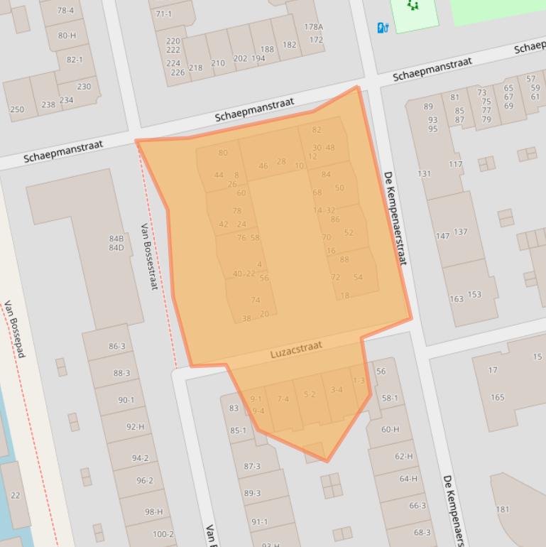 Kaart van postcodegebied 1051JB.