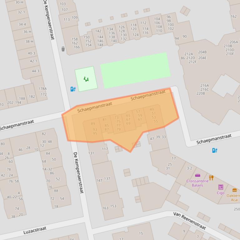 Kaart van postcodegebied 1051JD.