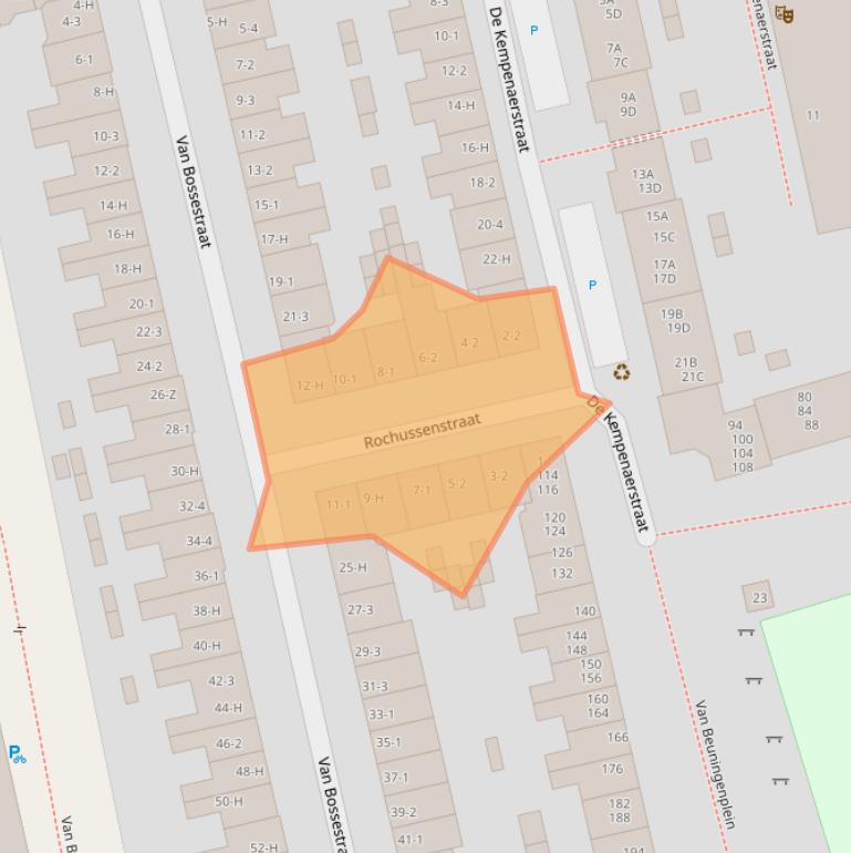 Kaart van postcodegebied 1051JK.