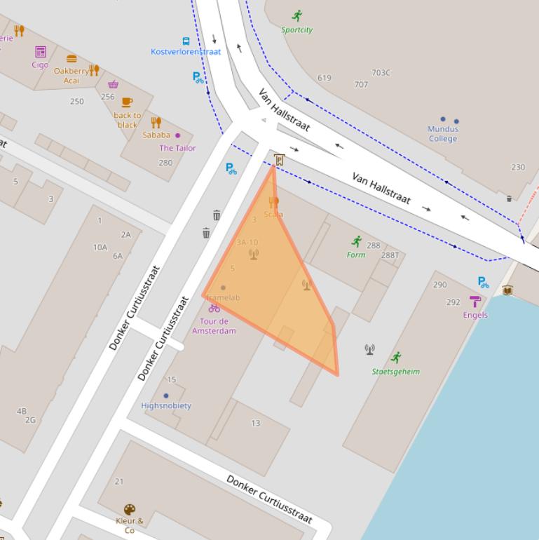 Kaart van postcodegebied 1051JL.
