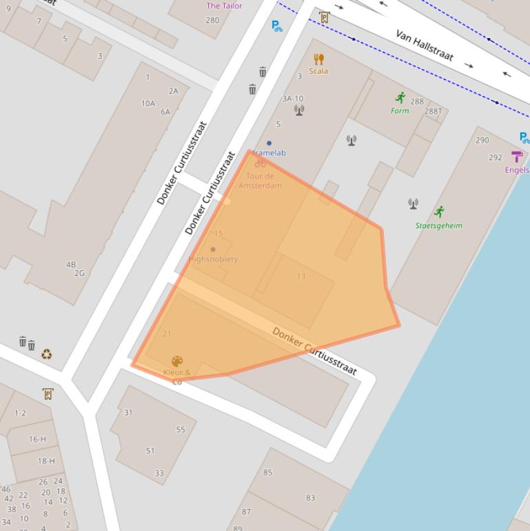 Kaart van postcodegebied 1051JM.