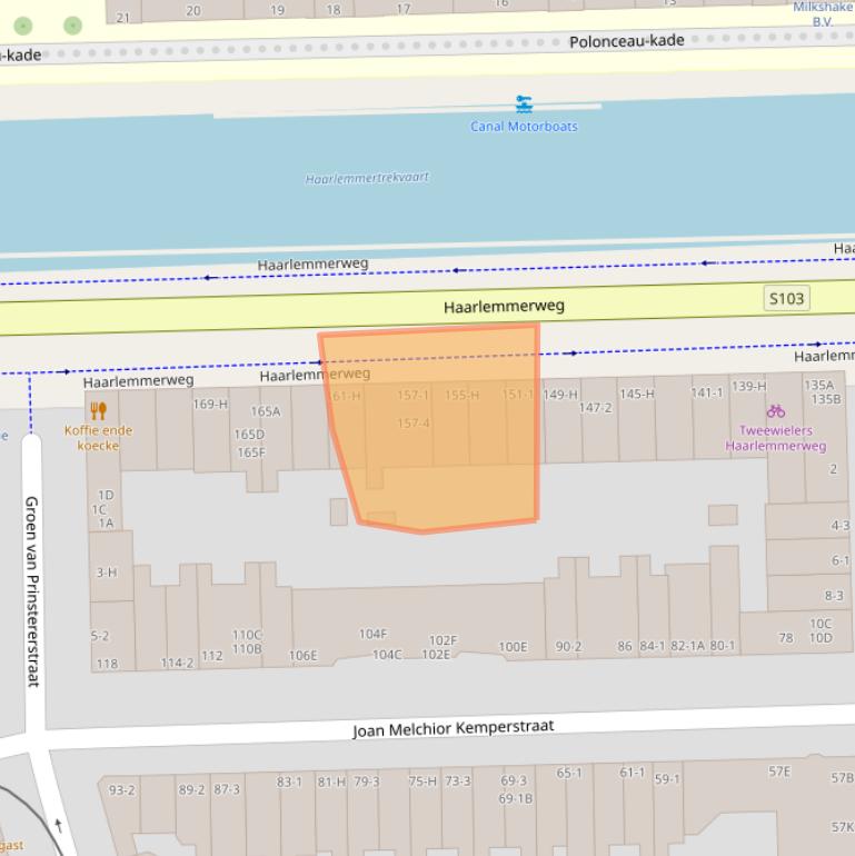 Kaart van postcodegebied 1051KZ.