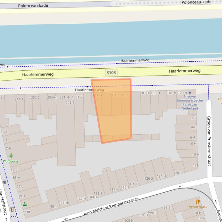 Kaart van postcodegebied 1051LC.