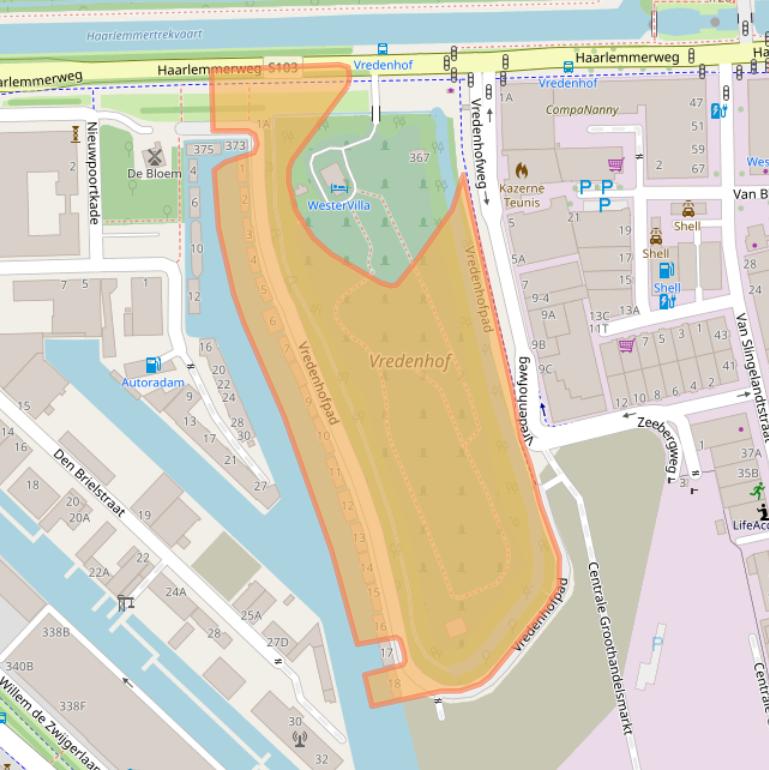 Kaart van postcodegebied 1051LK.