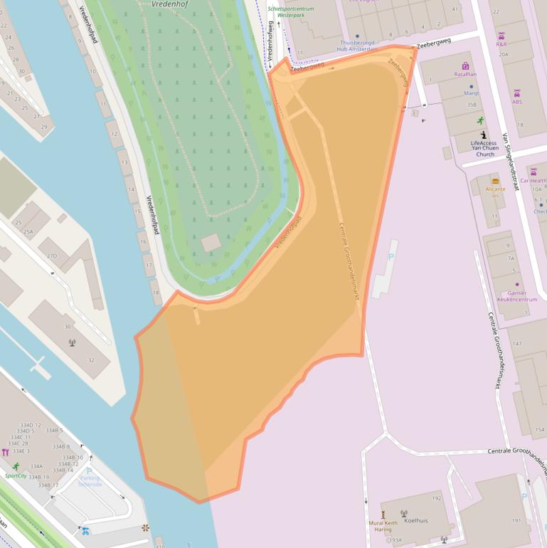 Kaart van postcodegebied 1051LL.