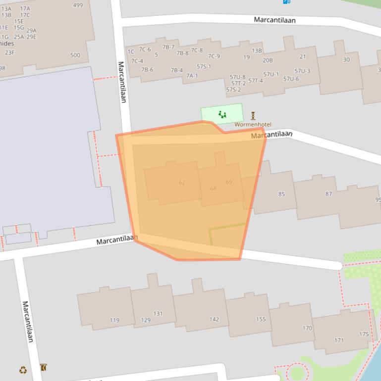 Kaart van postcodegebied 1051LS.