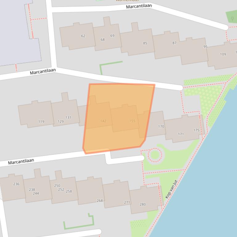 Kaart van postcodegebied 1051LX.