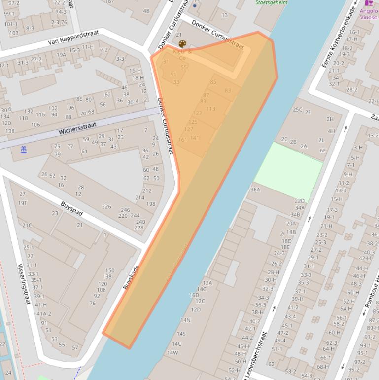 Kaart van postcodegebied 1051MC.