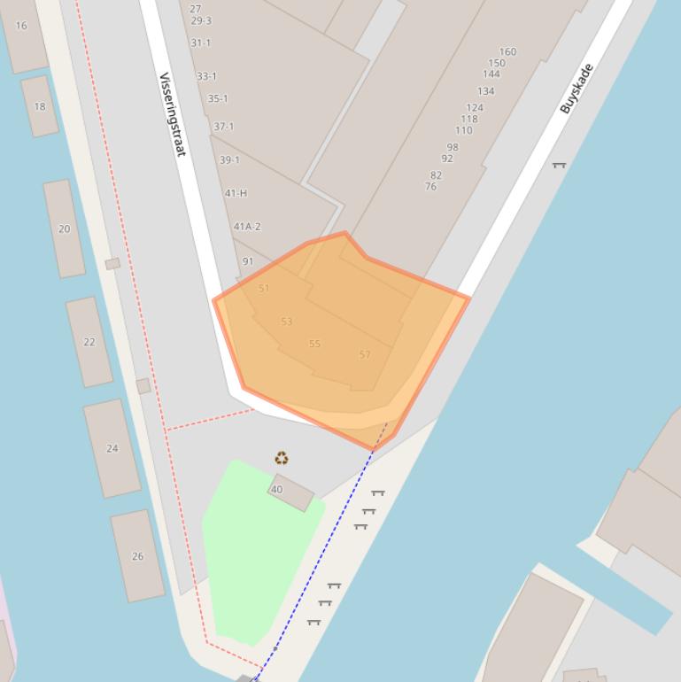 Kaart van postcodegebied 1051MG.