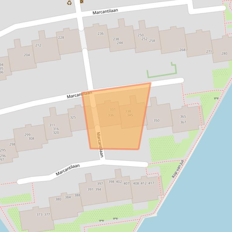 Kaart van postcodegebied 1051NH.