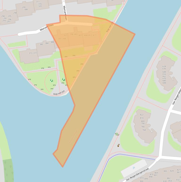 Kaart van postcodegebied 1051NL.