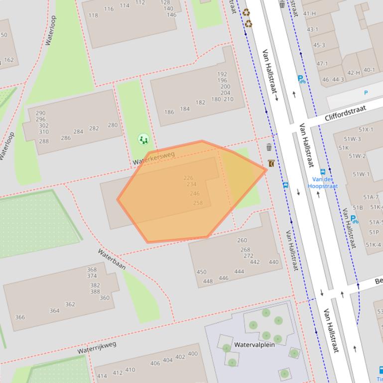 Kaart van postcodegebied 1051PH.