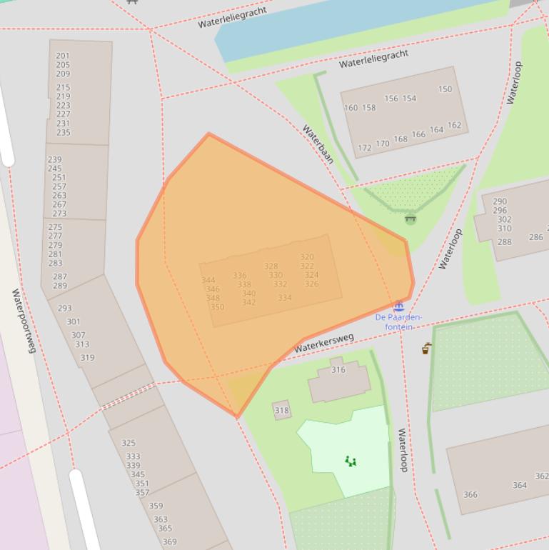 Kaart van postcodegebied 1051PL.