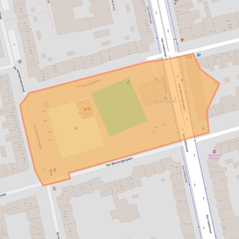 Kaart van postcodegebied 1051VS.