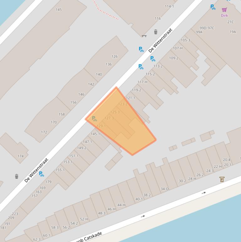 Kaart van postcodegebied 1052AS.