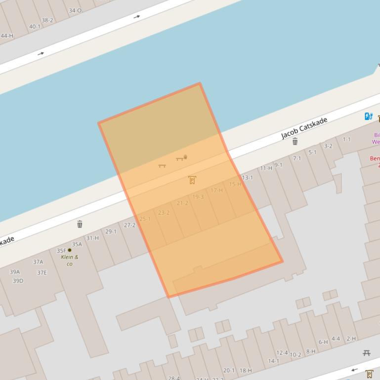 Kaart van postcodegebied 1052BS.