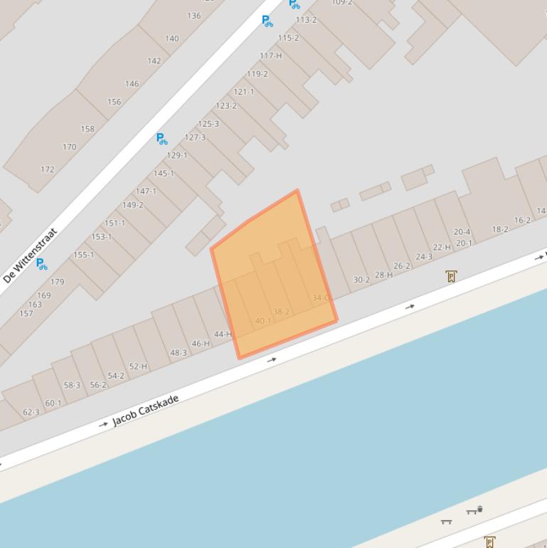 Kaart van postcodegebied 1052CA.