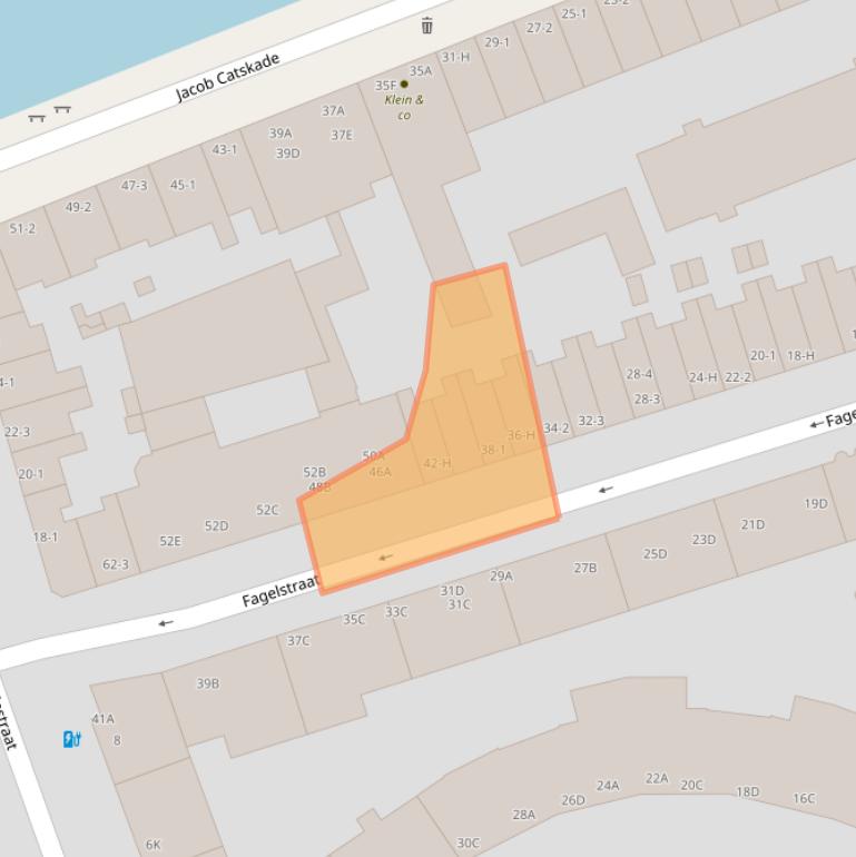 Kaart van postcodegebied 1052GD.