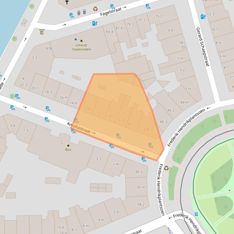 Kaart van postcodegebied 1052GN.