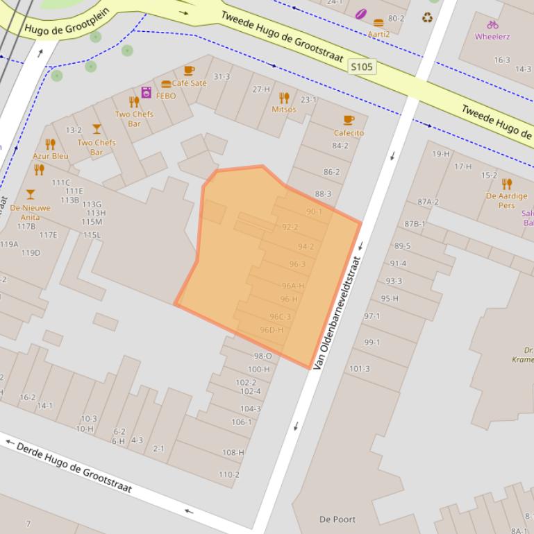 Kaart van postcodegebied 1052KH.