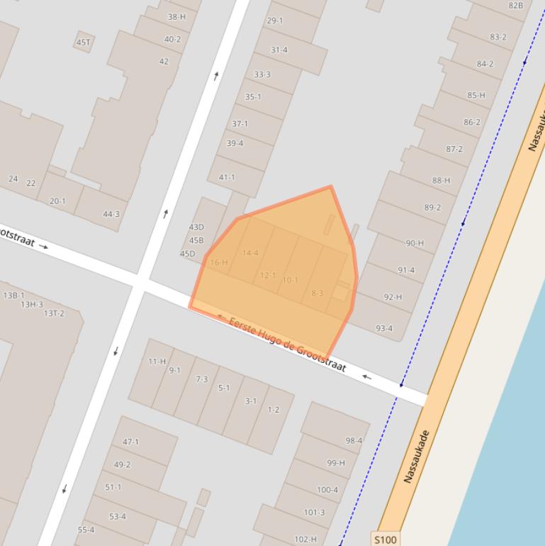 Kaart van postcodegebied 1052KP.