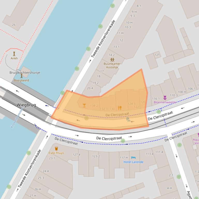 Kaart van postcodegebied 1052NP.