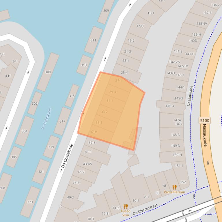 Kaart van postcodegebied 1052SG.