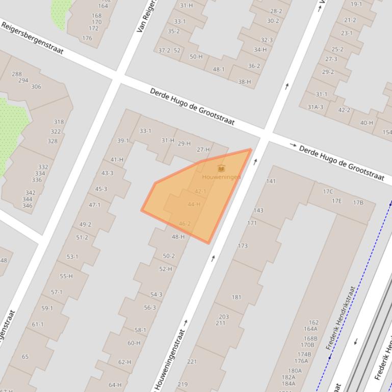 Kaart van postcodegebied 1052TM.