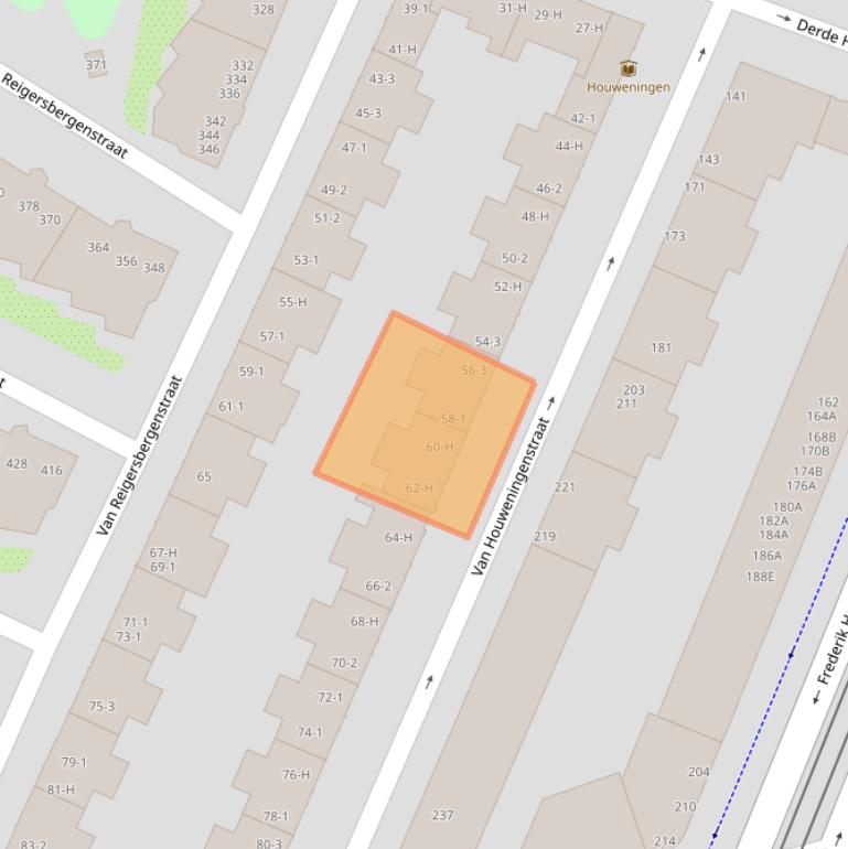 Kaart van postcodegebied 1052TP.