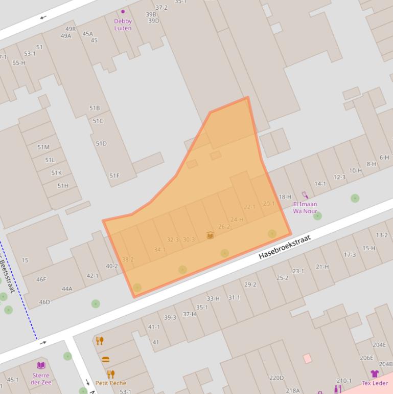 Kaart van postcodegebied 1053CV.