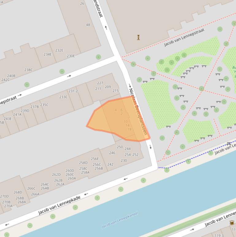 Kaart van postcodegebied 1053GV.